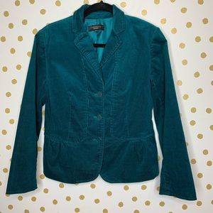 Talbots Teal Corduroy Blazer